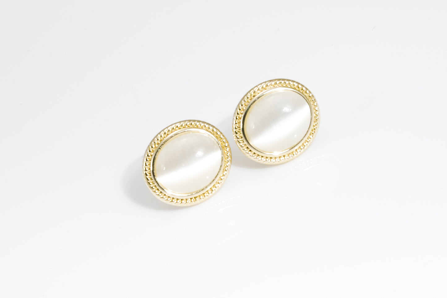 Golden Cat's Eye Gold Plated Moonlight Earrings