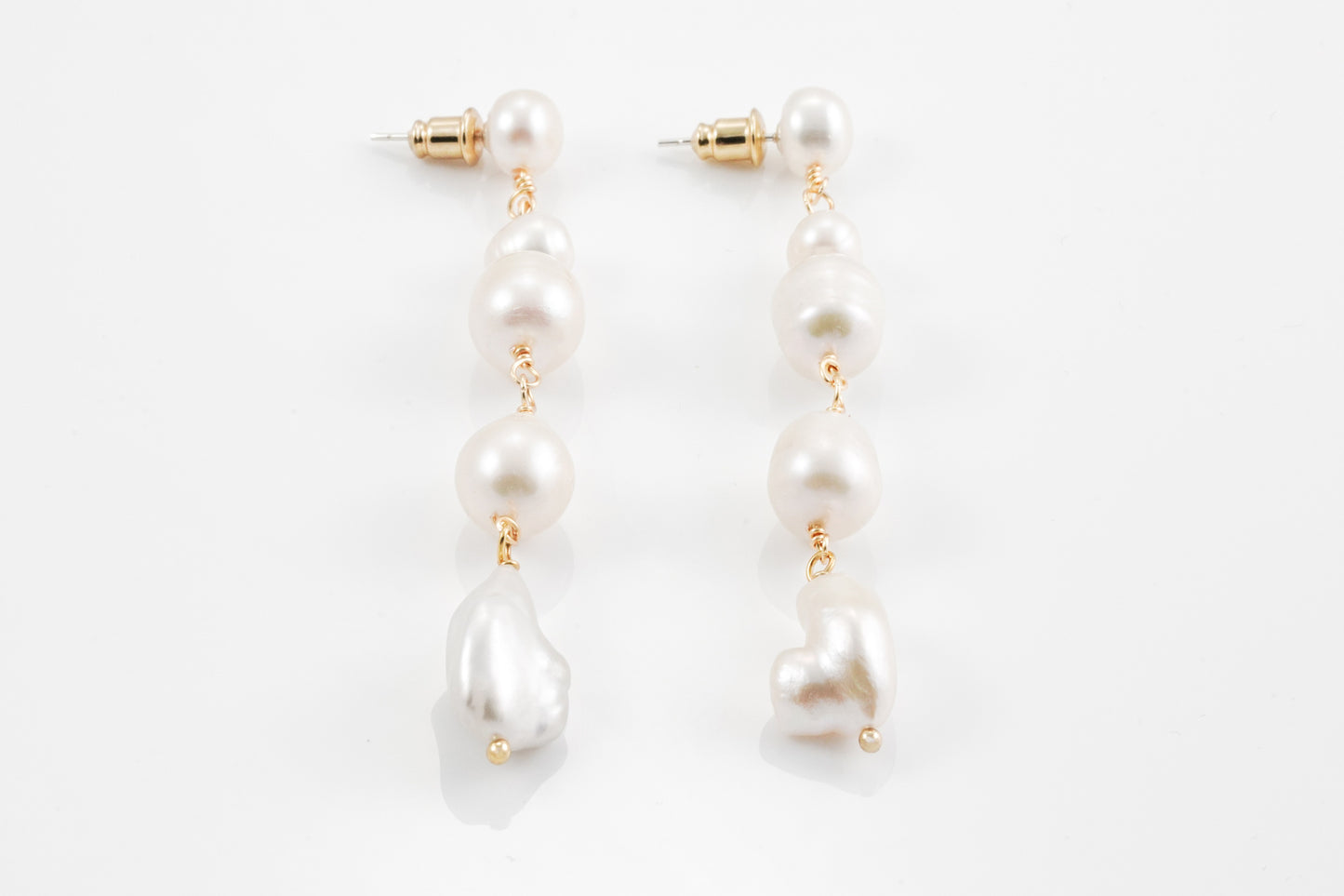 Long Baroque Pearl Earrings